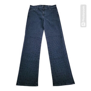 Fidelity cali high rise full leg jeans with rhinestone accents Womens Size 29 Ne